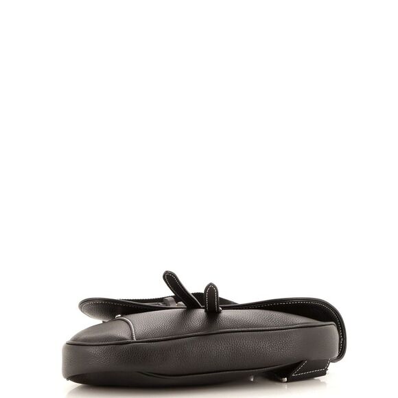 Christian Dior KAWS Saddle Crossbody Bag Leather with Applique Black - Picture 4 of 8